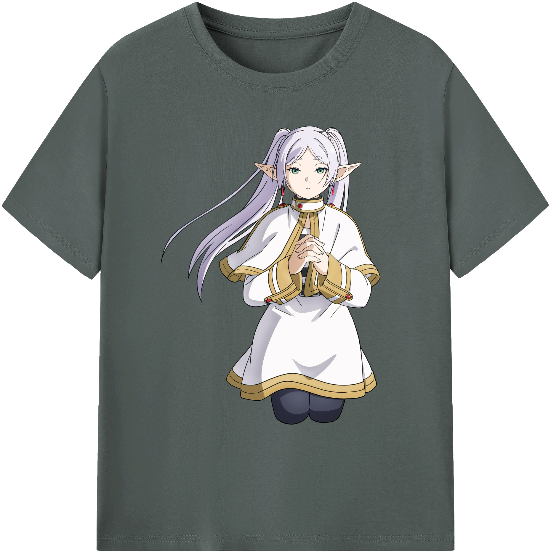 （画像用） 葬送のフリーレン Frieren 綿100％ メンズ半袖Tシャツ｜肌触りやわらか＆通気性